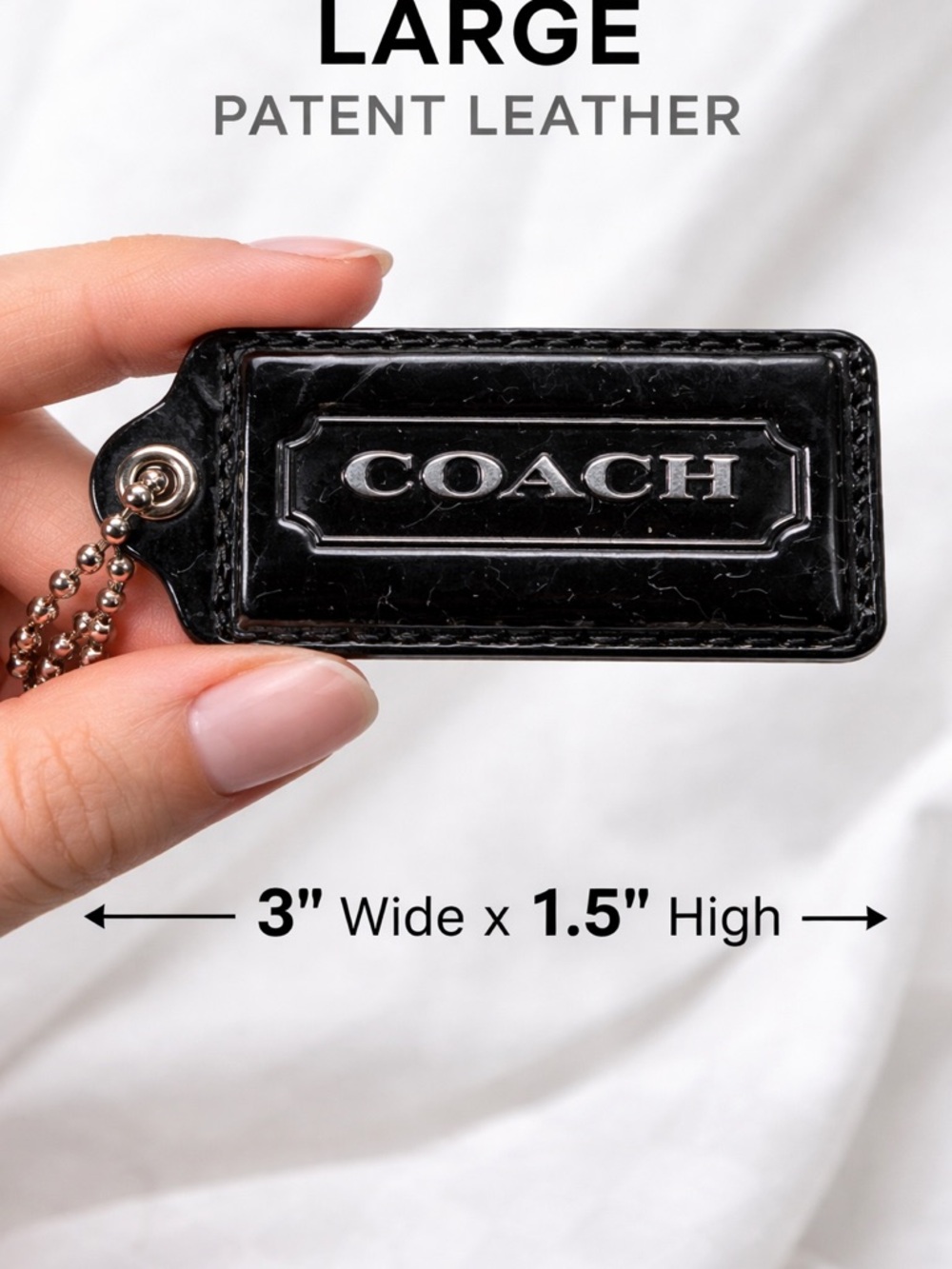 LUXURY COACH TAG
Patent Leather • Large Size
Authentic • Rare Find